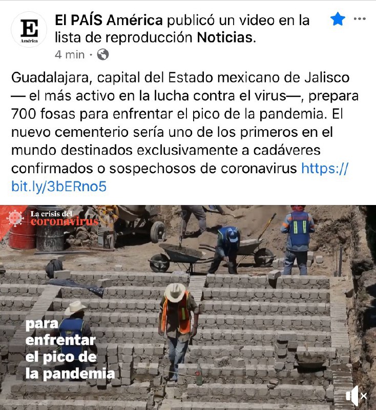 Apocalíptica imagen publicada por El País: Guadalajara tendrá el primer cementerio para víctimas del Covid-19