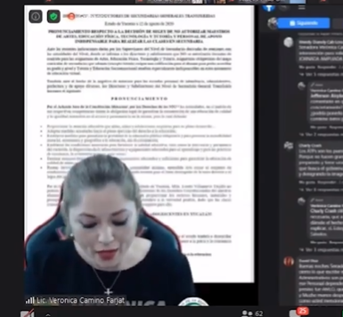 Verónica Camino Farjat engaña a los maestros con fallidas gestiones en el Senado