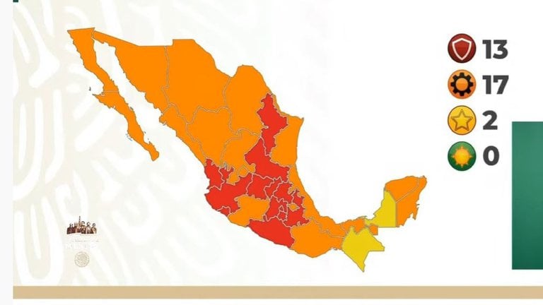 Alerta Nacional: ningún estado del país está en semáforo verde