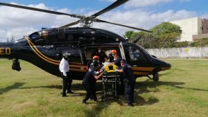 Con helicóptero de la SSP recatan a un accidentado grave