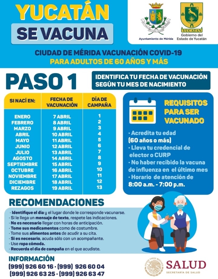 El miércoles arranca la vacunación anticovid en Mérida