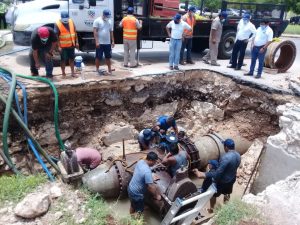 La Japay garantiza el abasto de agua tras cambio de válvulas de 40 años de antigüedad, en el poniente y norte de Mérida