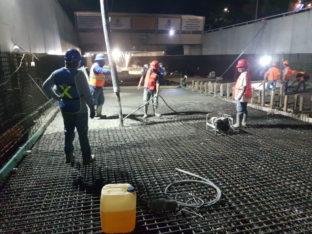 Siguen los trabajos en el paso deprimido