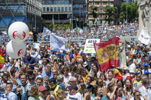 El pueblo de España salió a las calles  a manifestarse en contra del aborto
