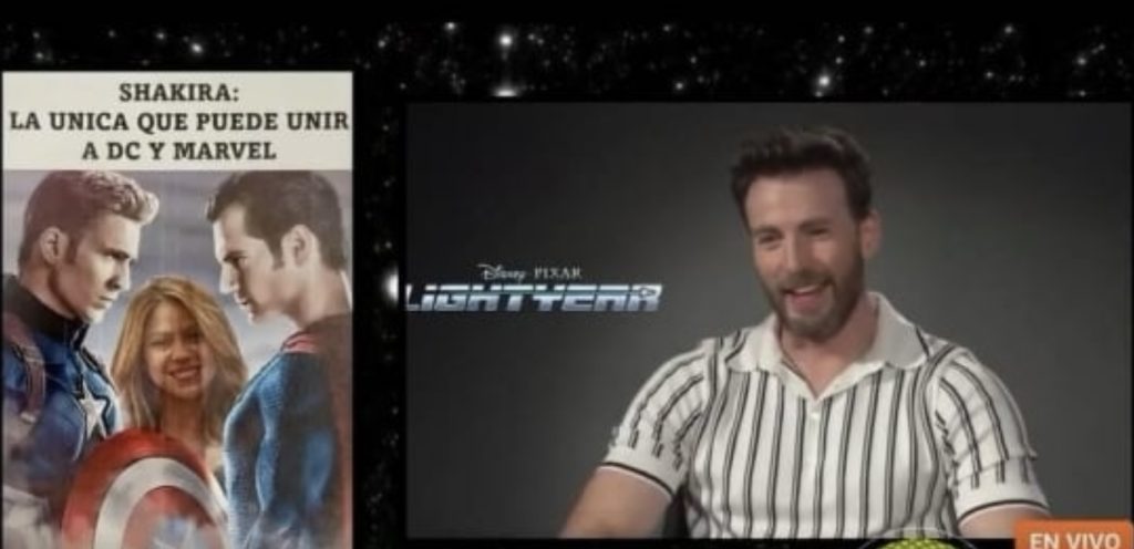Chris Evans dice que saldría con Shakira