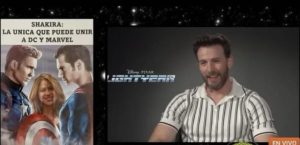 Chris Evans dice que saldría con Shakira