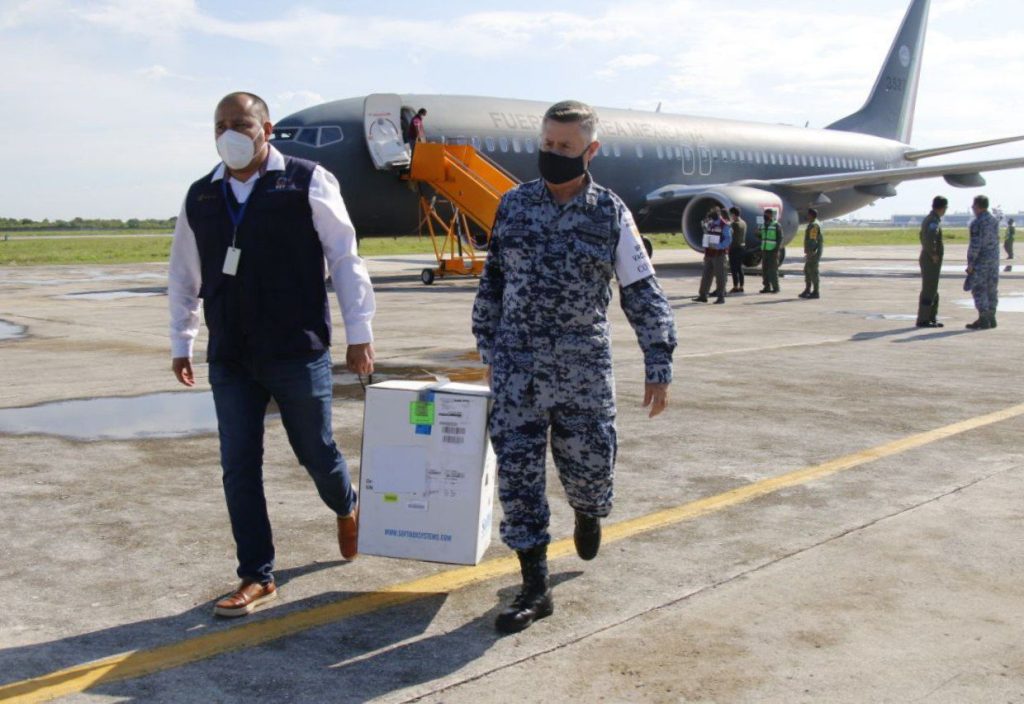 Nuevo lote con 18,000 dosis pediátricas contra el Coronavirus arriba a Yucatán para continuar con vacunación a menores de 5 a 11 años