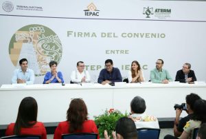 Firman un convenio el TEPJF y el IEPAC Yucatán 