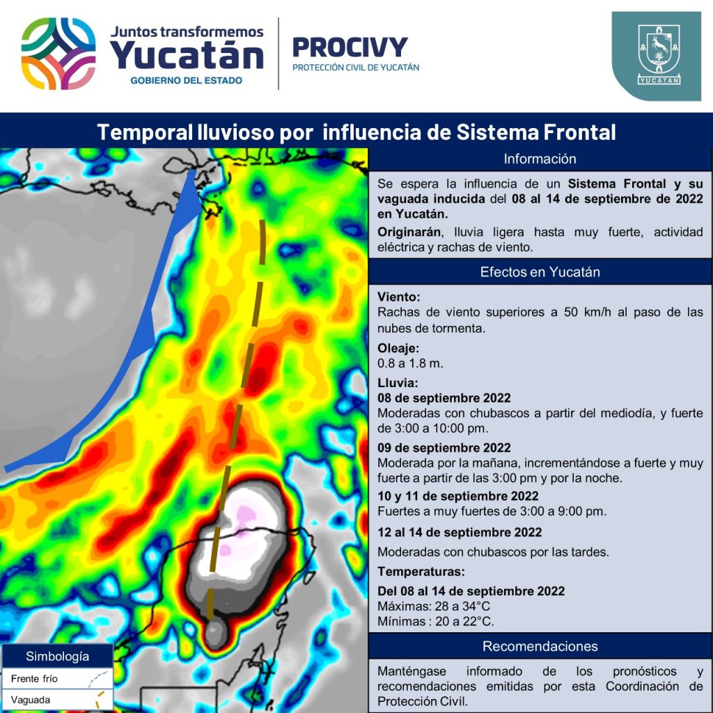 Habrá una semana de lluvias en Yucatán