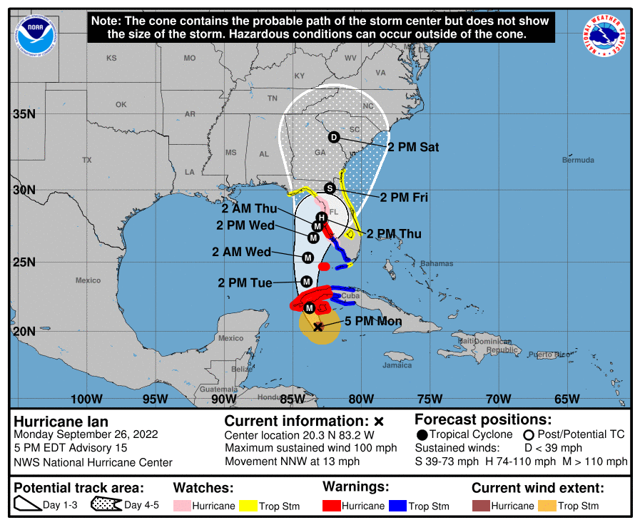 Comienza “Ian” su paso cercano a la Península de Yucatán