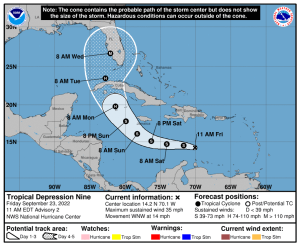 Huracán en el Caribe no pasaría cerca de Yucatán