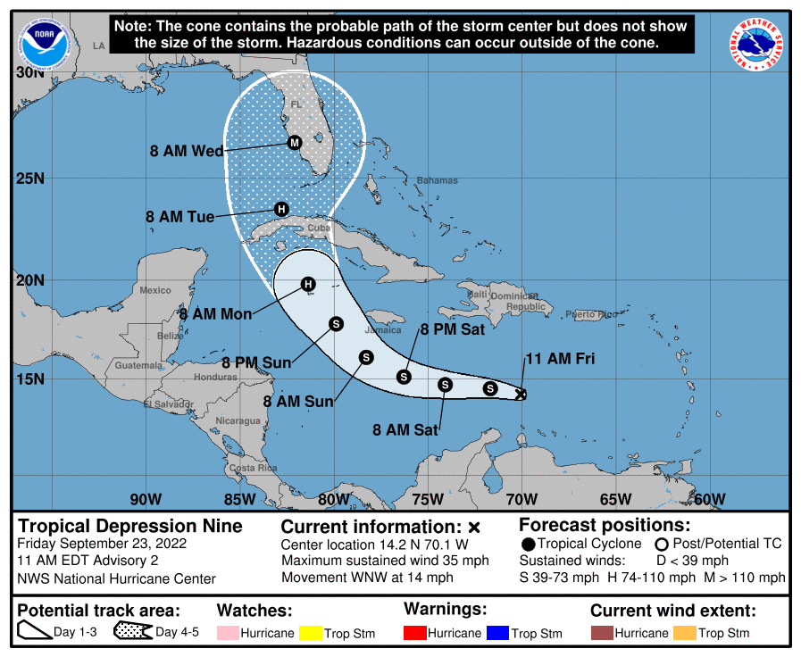 Huracán en el Caribe no pasaría cerca de Yucatán