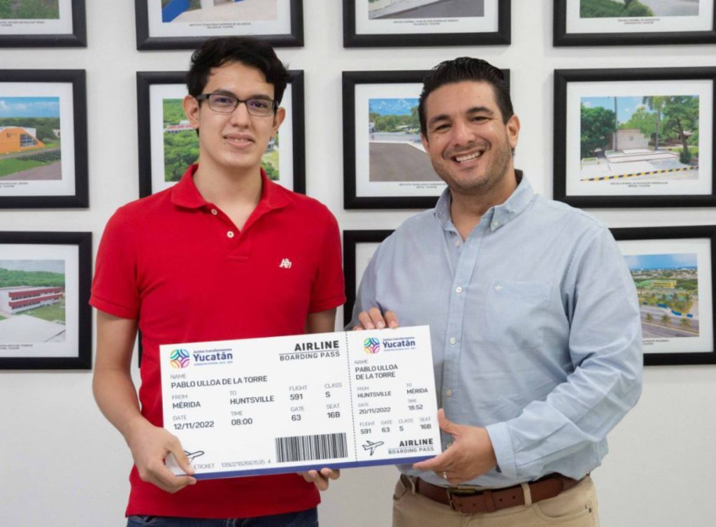 Estudiante yucateco recibe respaldo de Vila Dosal para viajar a un programa la NASA