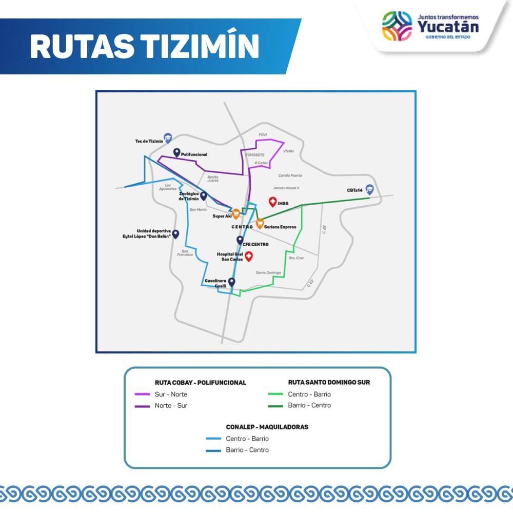 La transformación al transporte público que impulsa el Gobernador Mauricio Vila Dosal llega al interior del estado con nuevas rutas en Tizimín 