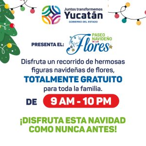 “Paseo Navideño de las Flores” ofrecerá a los yucatecos una muestra de obras artísticas hechas con flores y plantas
