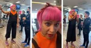 Diputada transexual de Morena, María Clemente, arma escándalo en un gimnasio 