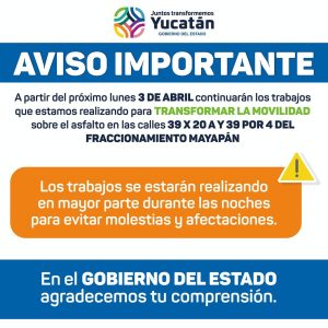 El Gobierno del Estado sigue trabajando para avanzar en la transformación de la movilidad en Mérida