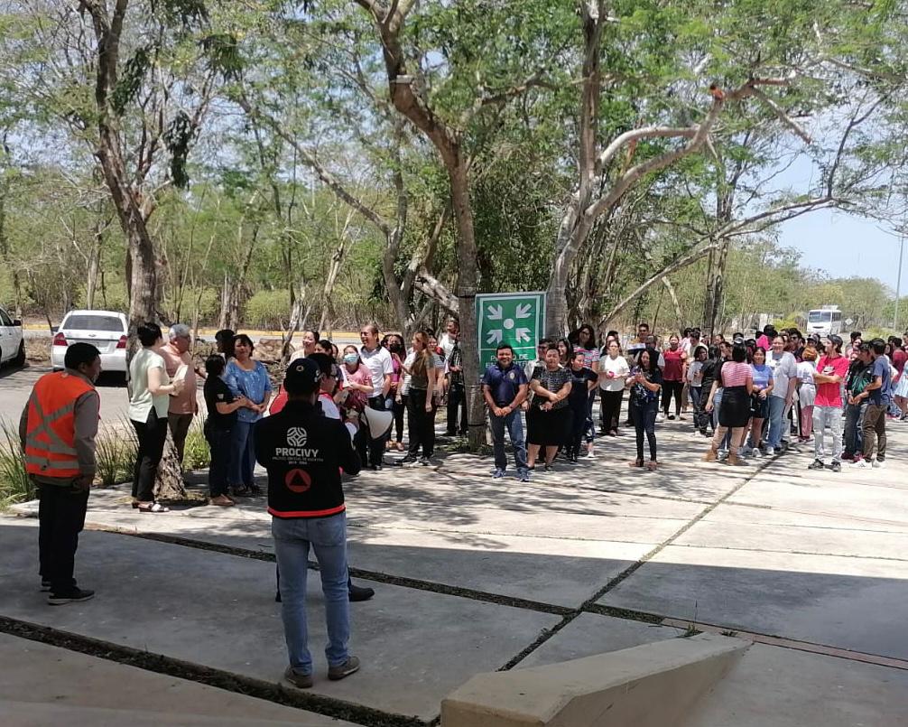 Con más de mil inmuebles en prácticas de evacuación, Yucatán se sumó al primer Simulacro Nacional 2023
