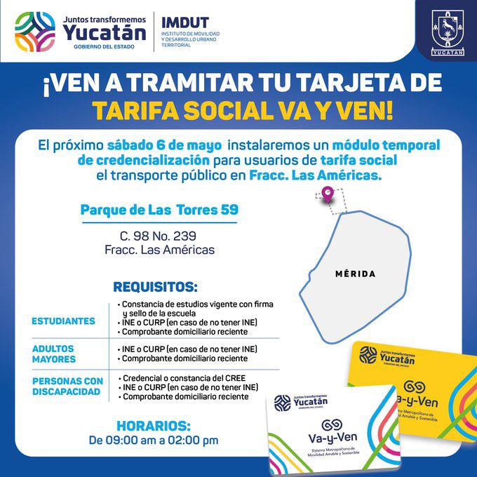 Se instalará un módulo temporal de tarjetas electrónicas “Va y Ven” en el fraccionamiento Las Américas     