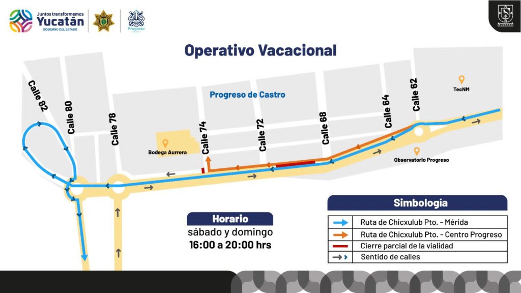 Cambios viales en la carretera Chicxulub Puerto – Progreso desde este sábado