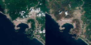 La NASA revela imágenes del antes y después del paso del huracán “Otis” por Acapulco