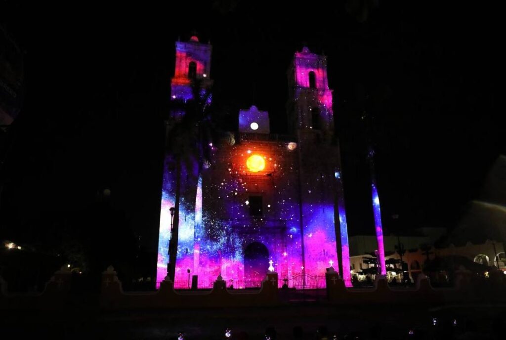 Inaugura Vila Dosal el espectáculo de luz y sonido en la Iglesia de San Servacio en Valladolid