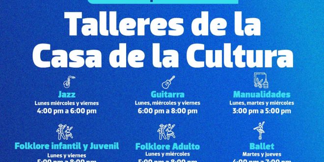 La Dirección de Cultura de Progreso invita a formar parte de sus talleres gratuitos 