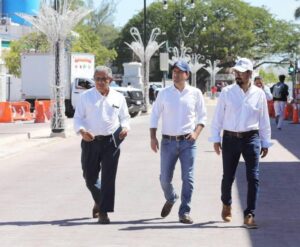 Vila Dosal constató el avance de los trabajos de construcción del Corredor Turístico y Gastronómico