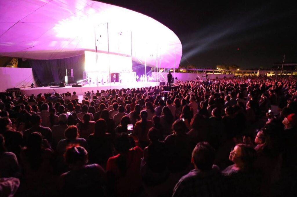 Se inaugura el espectáculo “Destino, un viaje por México”, en el anfiteatro del Parque La Plancha