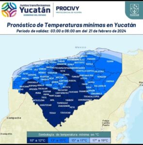 Continuarán las bajas temperaturas en Yucatán por ingreso este viernes del frente frío No. 36: Procivy