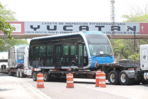 Arriban a Yucatán 5 unidades más del Ie-Tram para seguir transformando la movilidad